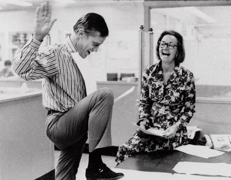Ben Bradlee and Washington Post publisher Katharine Graham celebrated the 1971 ruling allowing publication of the Pentagon Papers.
